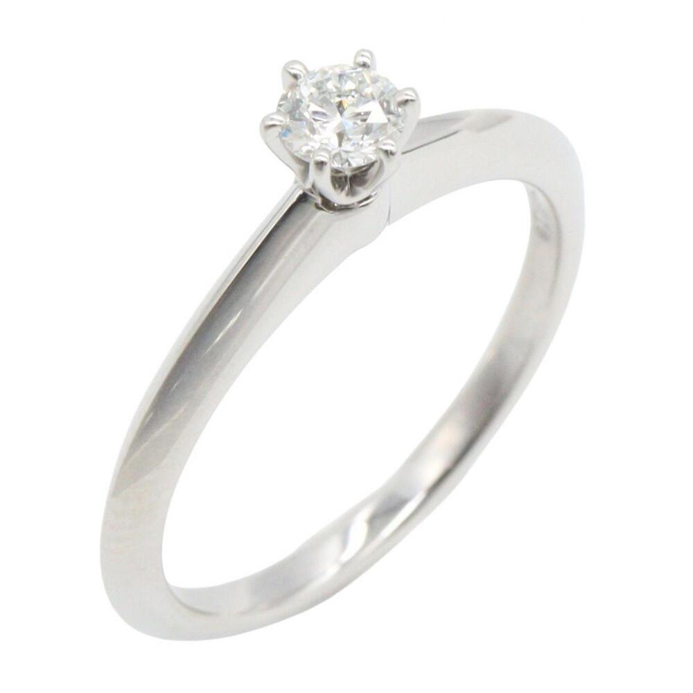 Tiffany & Co. Solitaire Diamond Ring, Platinum (Pt950), Women's, Silver/Clear...